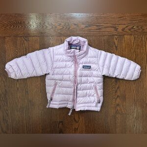 Patagonia Baby 6-12 mo Quilted Puffer Jacket, Lavender, Zipper Pockets